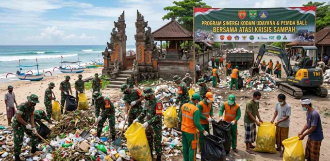 Lewat OMSP, Kodam Udayana Turun Tangan Tangani Darurat Sampah di Bali