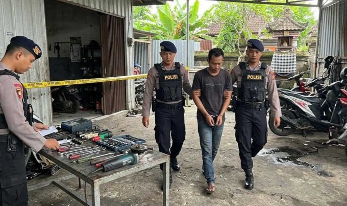 Polisi Ringkus Spesialis Pencuri Alat Bengkel yang Resahkan Warga Bali