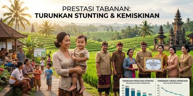 Sukses Tekan Kemiskinan dan Stunting, Tabanan Sabet Predikat Kabupaten Terbaik III
