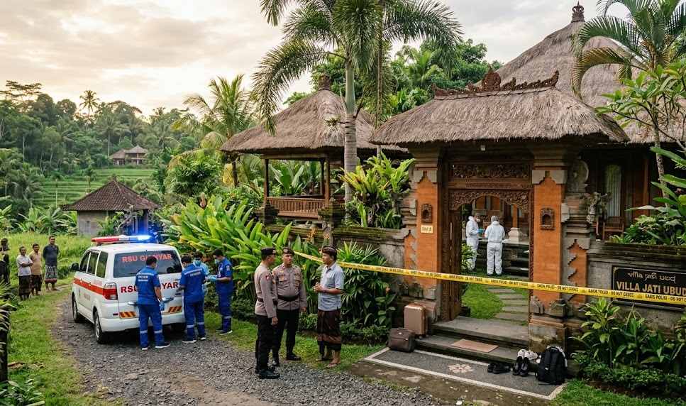 Lansia Asal Inggris Ditemukan Meninggal di Vila Ubud, Tak Ada Tanda Kekerasan