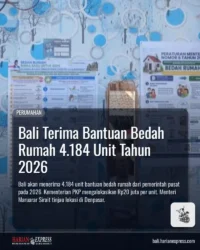 Bali Terima Bantuan Bedah Rumah 4.184 Unit Tahun 2026