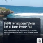 BMKG Peringatkan Potensi Rob di Enam Pesisir Bali