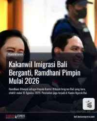 Kakanwil Imigrasi Bali Berganti, Ramdhani Pimpin Mulai 2026