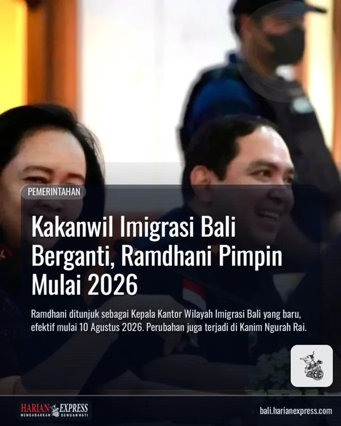 Kakanwil Imigrasi Bali Berganti, Ramdhani Pimpin Mulai 2026