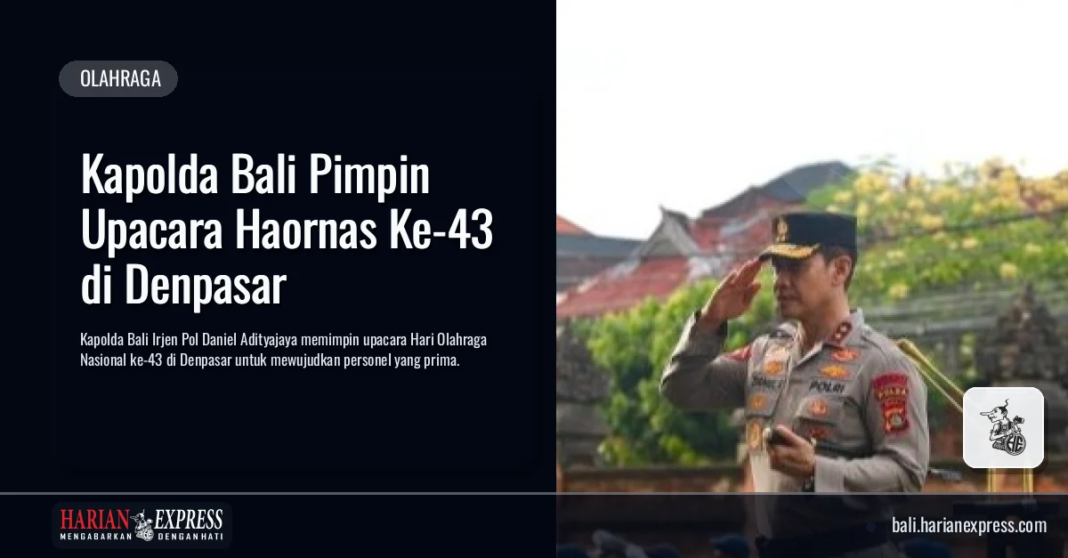Kapolda Bali Pimpin Upacara Haornas Ke-43 di Denpasar