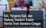 KAI, Pemprov Bali, dan Badung Sepakati Kajian Kereta Trem Bandara-Canggu